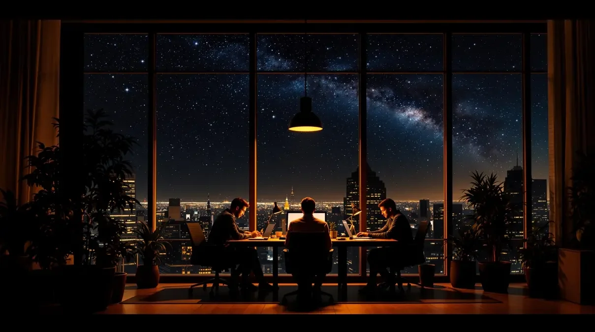 黑米影院 品牌团队深夜工作场景